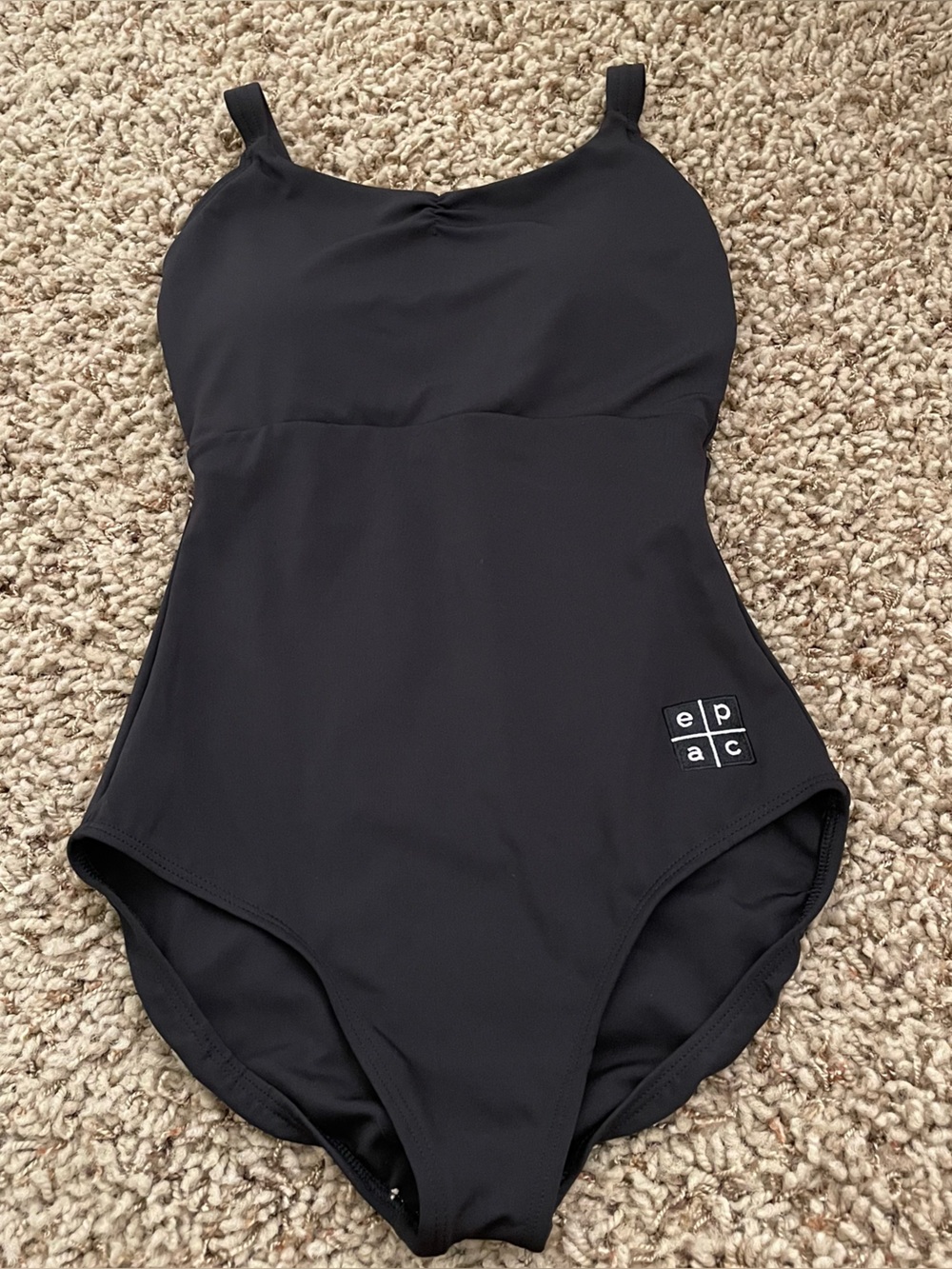 Eurotard Microfiber Pinch Front Slim Tank Ballet Leotard Black Small
